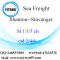 Shantou Port LCL Consolidatie Naar Stavanger